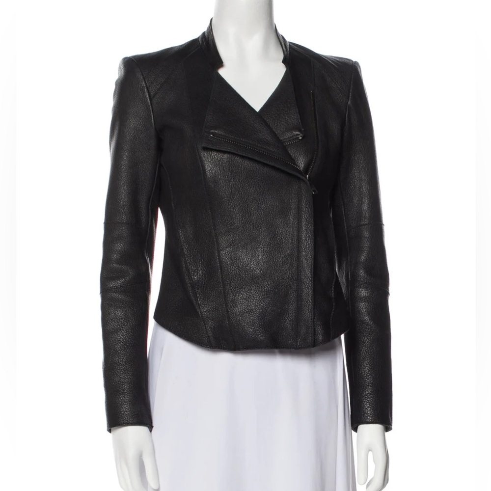 Helmut Lang | Double Zipper Bomber Jacket with Cropped Back